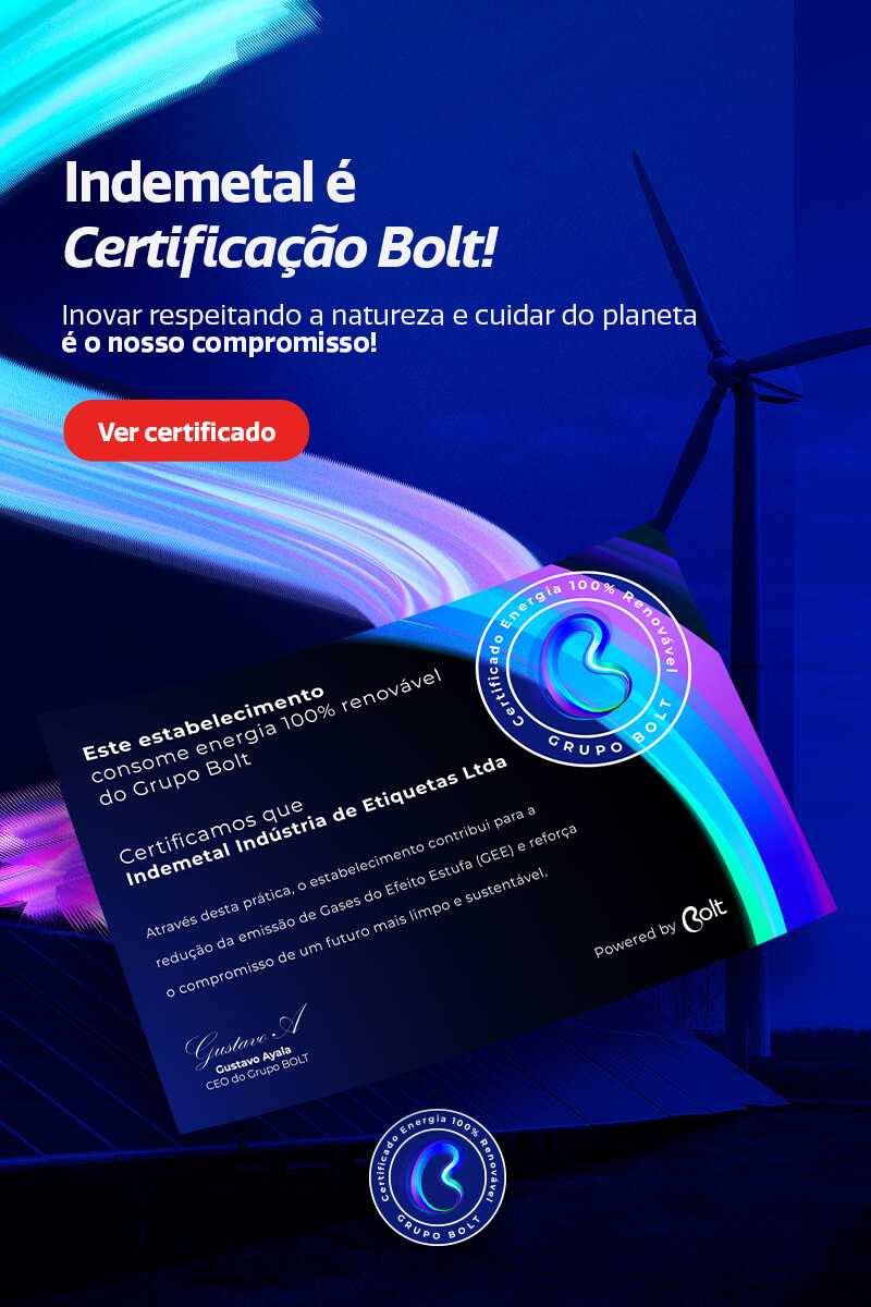 Banner com a Certificação Bolt de energia renovável